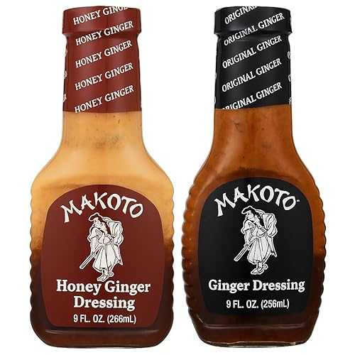 Generic Makoto Ginger \u0026 Honey Ginger Dressing Bundle 9 fl 薬局衡オンス (2 Pack) Fresh Asian Salad Dressings, Marinades \u0026 Sauces - Authentic Flavor for Salads, Stir-Fries, and Dipping