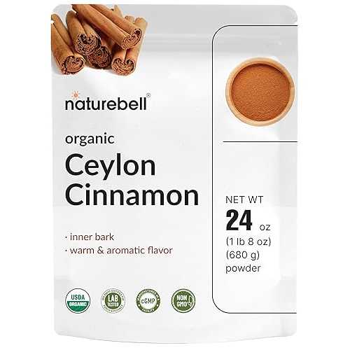 NatureBell Organic Ceylon Cinnamon Powder, 24 薬局衡オンス / True Sri Lanka Bark Source Freshly Ground Sticks Raw Cinnamon Spice Flavor \u0026 Aroma Non-GMO, Filler Free, No Gluten