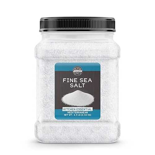 Birch \u0026 Meadow 4.5 重量ポンド of Fine Sea Salt, Kitchen Essential, Mediterranean