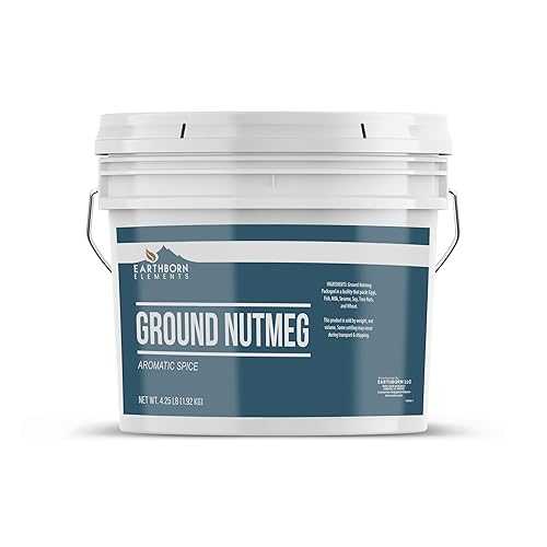 Earthborn Elements Ground Nutmeg 1 Gallon Bucket, Aromatic Spice, Bulk Size (68 Ounce)