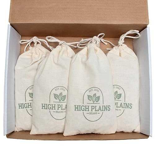 High Plains Beans High Plains Bean Combo (Pack of 4) / 1 Pound Each / Non-GMO Verified / Dry Pinto Beans / Dry Orca Beans / Dry Black Beans / Dry Mayocoba Beans / Directly Sourced from Local Farmers