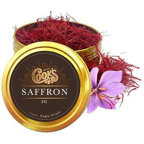 Cook s, Premium Negin Grade Saffron Threads, Premium Dark Red Saffron Strands for Tea, Paella, Risotto, Biryani, Dessert, 5 Grams