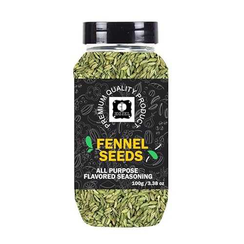 EDZZEL Premium Quality Indian Organic Fennel Seeds Plant Based, Vegan, Gluten Free-100 GRAM Box (Set Of 3)