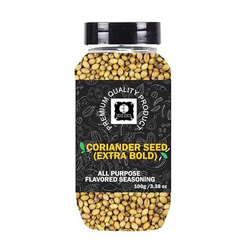 EDZZEL Premium Quality Indian Organic Coriander Seed (Extra Bold) Plant Based, Vegan, Gluten Free-100 GRAM Box (Set Of 3)