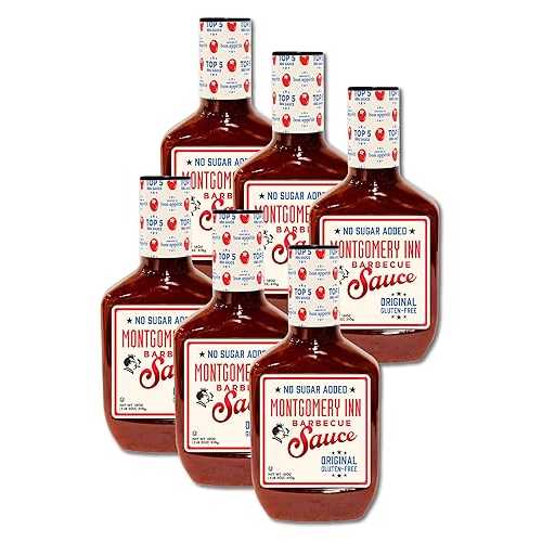 Montgomery Inn No Sugar Added Barbecue Sauce (18薬局衡オンス) - 6 Pack / NEW! No Sugar Added