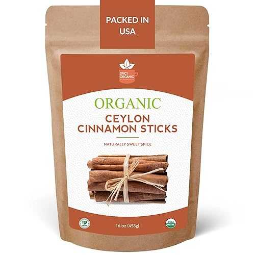 SPICY ORGANIC Ceylon Cinnamon Sticks 16 薬局衡オンス True Cinnamon Quills from Sri Lanka, 3.5\