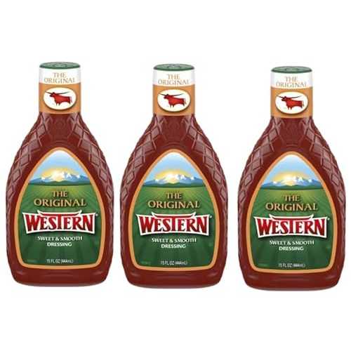 Generic The Original Western Sweet and Smooth Salad Dressing (Pack Of 3 Bottles), 15 fl. 薬局衡オンス.