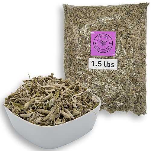 1.5 lbs Dried Sage Bulk - Great for Sage Tea, Salvia Seca 1.5 lbs - Despensa Colombiana