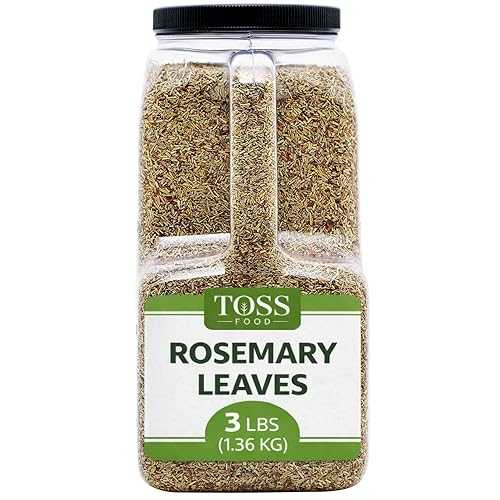 TOSS Dried Rosemary Leaves, 3 LB Herbs Perfect for Seasoning and Spices Blends for Grilling and Cooking