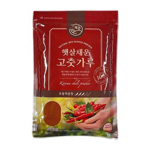 HELLO KFOOD Korean Premium Red Chili Pepper Flakes 1.1Lb 500g - Medium Spicy Fine Gochugaru for Sauces, Tteokbokki 100%,