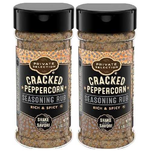 Generic Cracked Peppercorn Seasoning Rub Rich \u0026 Spicy (2 Bottles, 6.5 薬局衡オンス. each)
