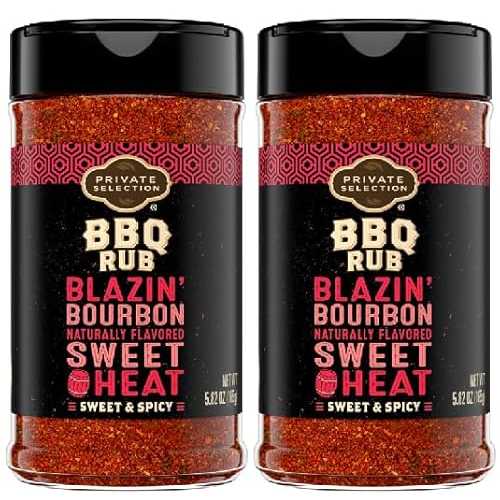 Generic BBQ Rub Blazin\u0027 Bourbon Naturally Flavored Sweet Heat Sweet \u0026 Spicy (2 Bottles, 5.82 薬局衡オンス. each)