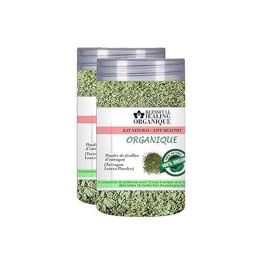 Blessfull Healing Organic Tarragon Leaves Powder 100 Gram (3.52 薬局衡オンス) Each (Pack Of 2) \u003d 200 Grams, Vegan