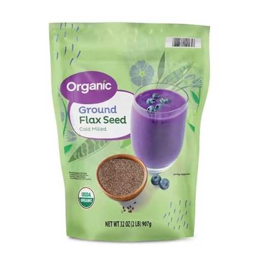 Generic Organic Ground Flax Seed, Cold Milled, High Fiber Superfood-32 薬局衡オンス, 1 pack