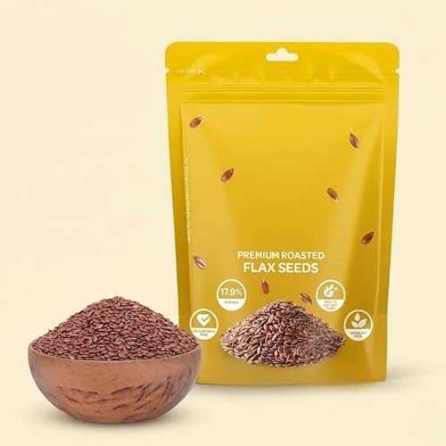 Generic roasted Flax Seed, 200g / Alsi, Diet Snack / Source of Omega-3 Fatty acids, Iron \u0026 Dietary Fibre / Crunchy \u0026 Ready to Eat / No Added Preservatives