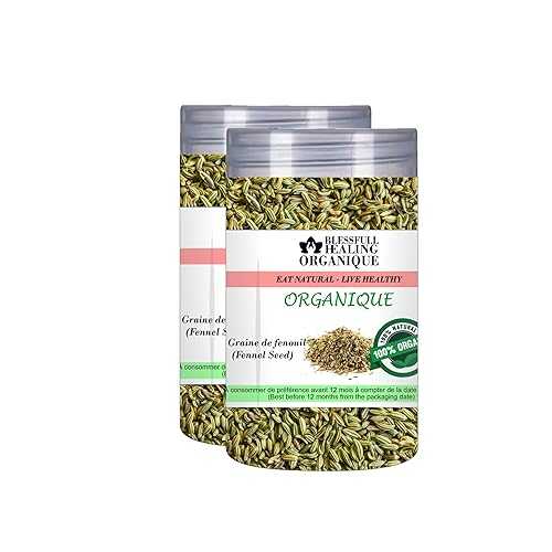 Blessfull Healing Organic Fennel Seeds 100 Gram (3.52 薬局衡オンス) Each (Pack Of 2) \u003d 200 Grams, Vegan