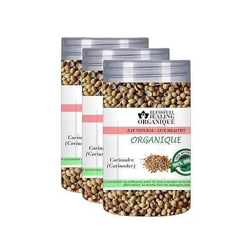 Blessfull Healing Organic Coriander 100 Gram (3.52 薬局衡オンス) Each (Pack Of 3) \u003d 300 Grams, Vegan