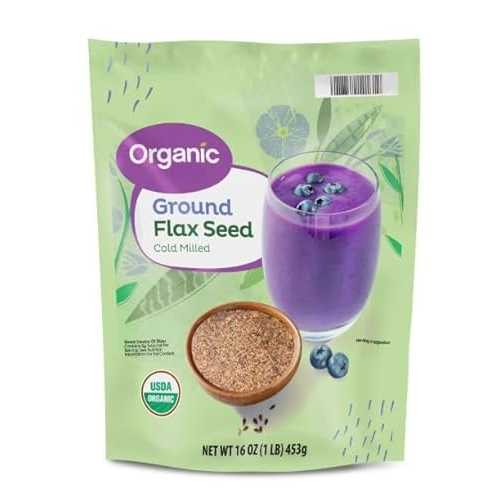 Generic Organic Ground Flax Seed, Cold Milled, High Fiber Superfood-16 薬局衡オンス (1 pack)