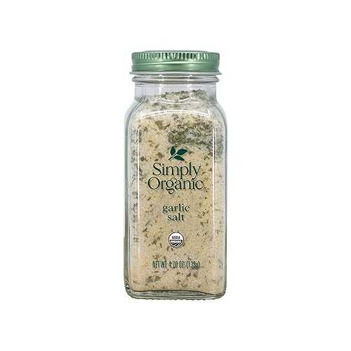 Simply Organic Garlic Salt, Certified Organic / 4.7 薬局衡オンス / Pack of 6