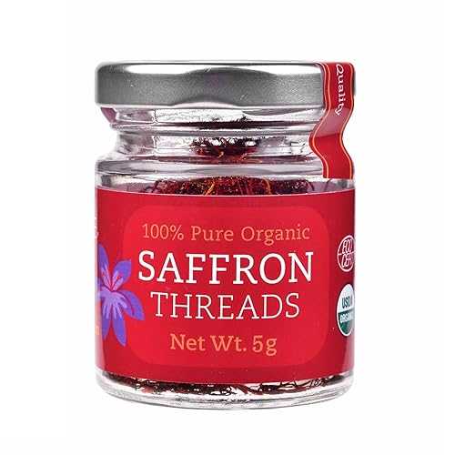 PURE CODE Organic Red Gold Saffron, Premium Quality saffron Threads 100% Pure and Produced インチ Morocco - 5 Gram