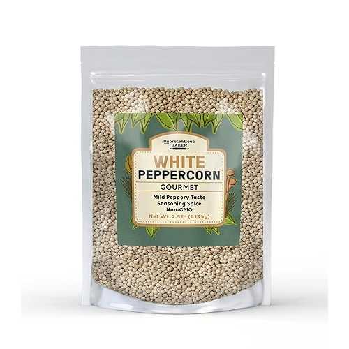 Unpretentious Whole White Peppercorn, 2.5 重量ポンド, Adds Extra Flavor, Seasoning, Resealable Bag