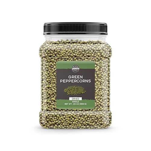 Birch \u0026 Meadow 1.25 重量ポンド of Green Peppercorns, Fresh \u0026 Mild Flavor, Whole \u0026 Dried