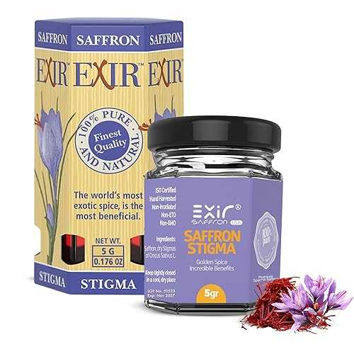 Exir, Saffron Threads, Premium Quality Spice Cooking, Baking \u0026 Beverages, 5-grams (0.18-ounce)