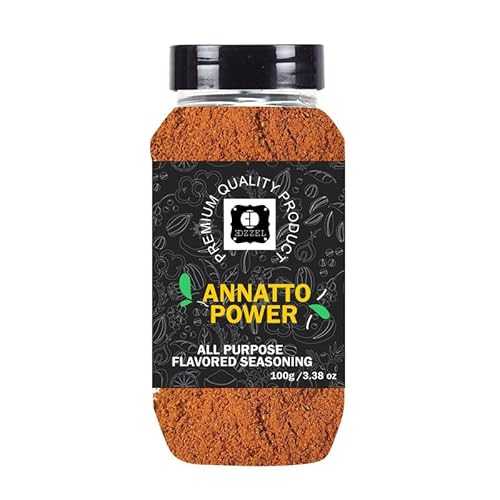 EDZZEL Premium Quality Indian Organic Annatto Powder Plant Based, Vegan, Gluten Free-100 GRAM Box (Set Of 3)