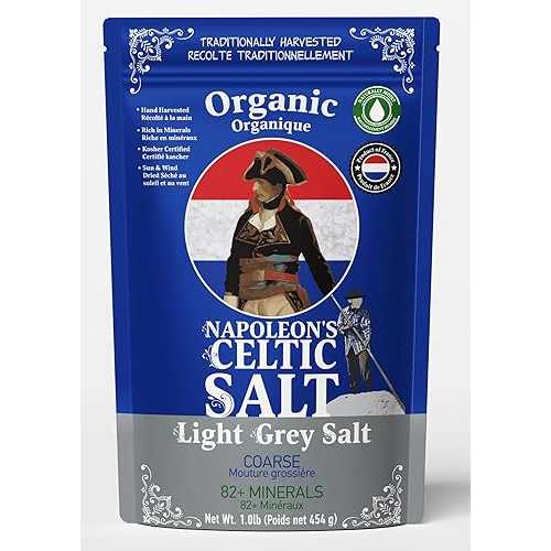 Napoleon\u0027s Celtic Salt - Celtic Salt Organic 82 Minerals Coarse, 1.0重量ポンド Resealable Bag, Celtic Salt, Naturally Moist, Hand Harvested, Unrefined French Sea Salt, 100% Natural (1.0重量ポンド Grey Coarse) Pack of 1