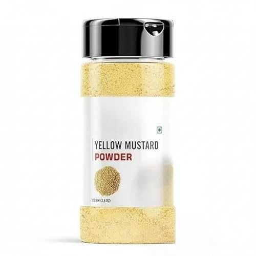Generic Yellow Mustard Seed Powder Organic Yellow Mustard Powder, Pili Sarso,For Dishes Pickles Kitchen Marinades Sauces and Indian Recipes -100 gm
