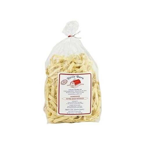 KauffmanTreats Little Barn PA Dutch Homemade Extra-Wide Egg Noodles, 16 Oz. (Pack of 2)
