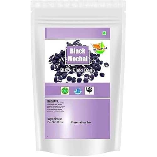 Generic SH Black Mochai (Black Field Bean) Phaseolus Moong / Bhatvas capparadaavare Lablab purpureus, 500gm