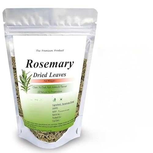 Generic Rosemary Dried Leaves for Seasoning,Rosemary Leaves For Hair Growth Aromatic Herb For Cooking, Seasoning, Soups, Salads, Herbal Teas And Garnishing,100g.