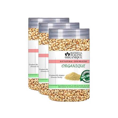 Blessfull Healing Organic Sesame Seed 100 Gram (3.52 薬局衡オンス) Each (Pack Of 3) \u003d 300 Grams, Vegan