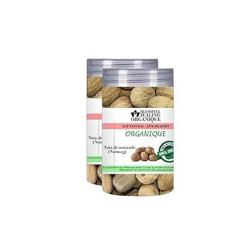 Blessfull Healing Organic Nutmeg (Jaiphal) 100 Gram (3.52 薬局衡オンス) Each (Pack Of 2) \u003d 200 Grams, Vegan