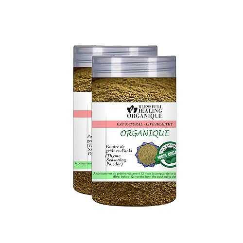 Blessfull Healing Organic Thyme Seasoning Powder 100 Gram (3.52 薬局衡オンス) Each (Pack Of 2) \u003d 200 Grams, Vegan
