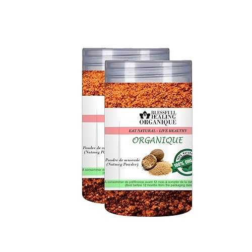 Blessfull Healing Organic Nutmeg Powder 100 Gram (3.52 薬局衡オンス) Each (Pack Of 2) \u003d 200 Grams, Vegan