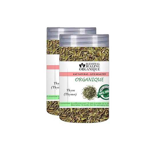 Blessfull Healing Organic Thyme 100 Gram (3.52 薬局衡オンス) Each (Pack Of 2) \u003d 200 Grams, Vegan