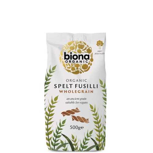 BIONA Organic Spelt Fusilli, 500 GR