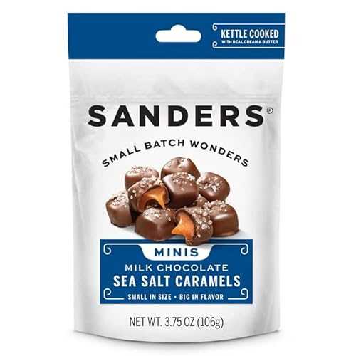 Sanders Milk Chocolate Sea Salt Caramels Mini Bites 3.75 OZ. - PACK of 12