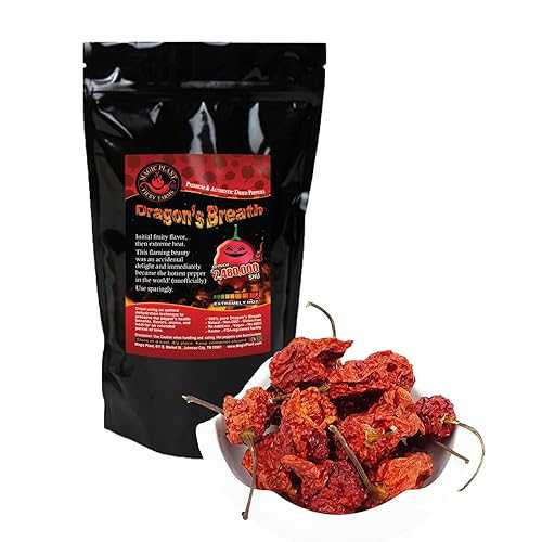 Magic Plant Dragon\u0027s Breath Pepper Whole Pods - 1 Lb / 16 薬局衡オンス (Bulk) Intensely Hot Dried Red Chiles - 1.2M to 2M+ SHUs, No Additives