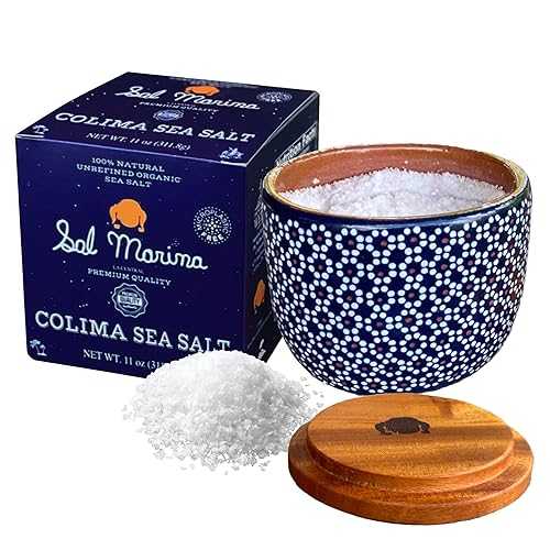 SAL MARINA 天使の都市 CENTRAL SAL MARINA / Unrefined Colima Sea Salt 11薬局衡オンス / Kosher Salt 100% Natural - Vegan Gluten Free Organic Table Salt Seasoning Food