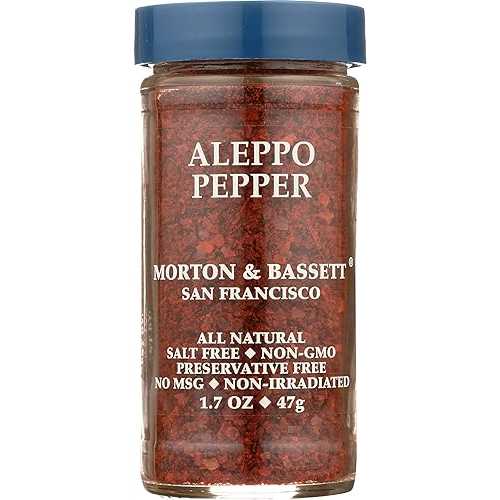 Morton \u0026 Bassett Aleppo Pepper, All Natural, Kosher, MSG Free, Non-GMO, 1.7 Ounce (Pack of 3)