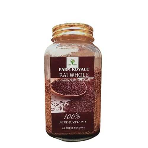 Farm Royale Premium Rai/Small Black Mustard/braisika nigra / 200GM / / 100% Natural, Pure, and Fresh Culinary Delight