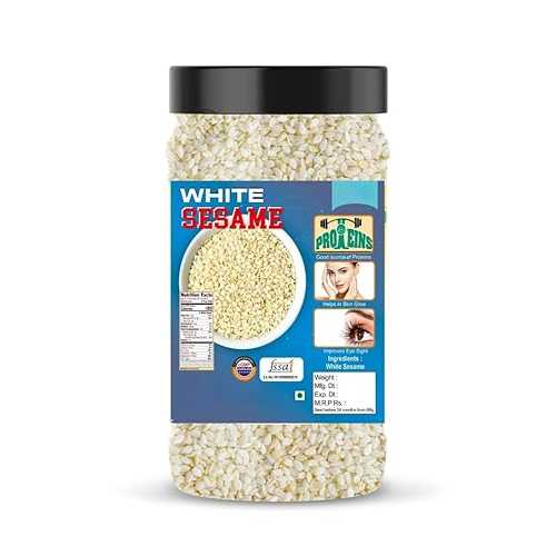 Generic White Sesame Seeds - Jar Pack - Nuvvu Pappu - Til - Till - With Out Cover/Shell - 250 Grams