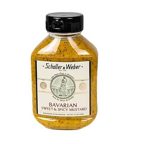 Generic Schaller and Weber Bavarian Sweet and Spicy Mustard 9.5 薬局衡オンス (Pack of 4)