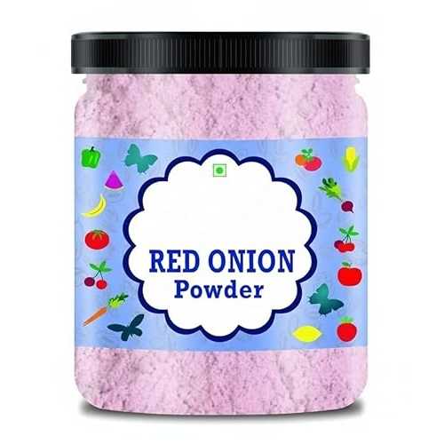 Generic Red Onion Powder,Dehydrated, Simplifies Cooking \u0026 helps インチ Hair Growth / Laal Pyaz ka powder / No more tears, Suitable for vegetarians -100 gm