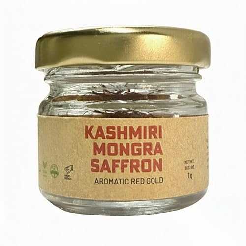 Generic Premium Kashmiri Mongra Saffron Kesar 1 grams, Authentic, Pure, and Aromatic Spice for Culinary, Medicinal, and Beauty Use, Organic Saffron Threads from Kashmir