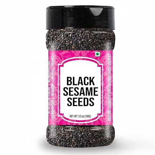 Generic Premium Black Sesame Seeds / 100 Grams of Nutrient-Rich / Earthy Flavored Seeds Perfect for Culinary Creations / Baking / Garnishing / Enhancing Asian Dishes (Bottle)