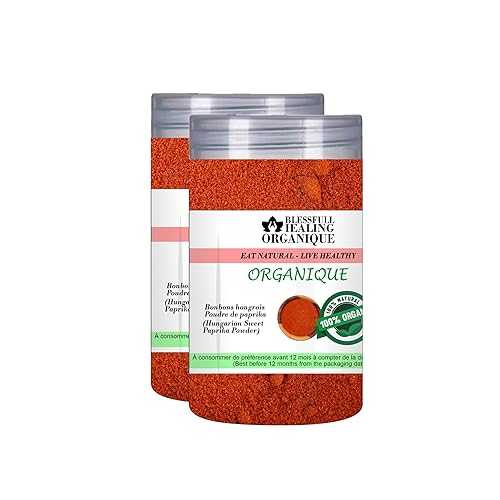 Blessfull Healing Organic Hungarian Sweet Paprika Powder 100 Gram (3.52 薬局衡オンス) Each (Pack Of 2) \u003d 200 Grams, Vegan